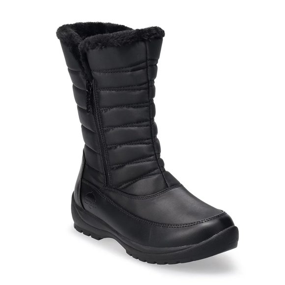 TOTES Womens Black JENNIFER Waterproof Winter BOOTS - Picture 1 of 4